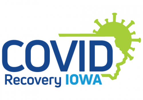 This is the logo for covid recovery iowa