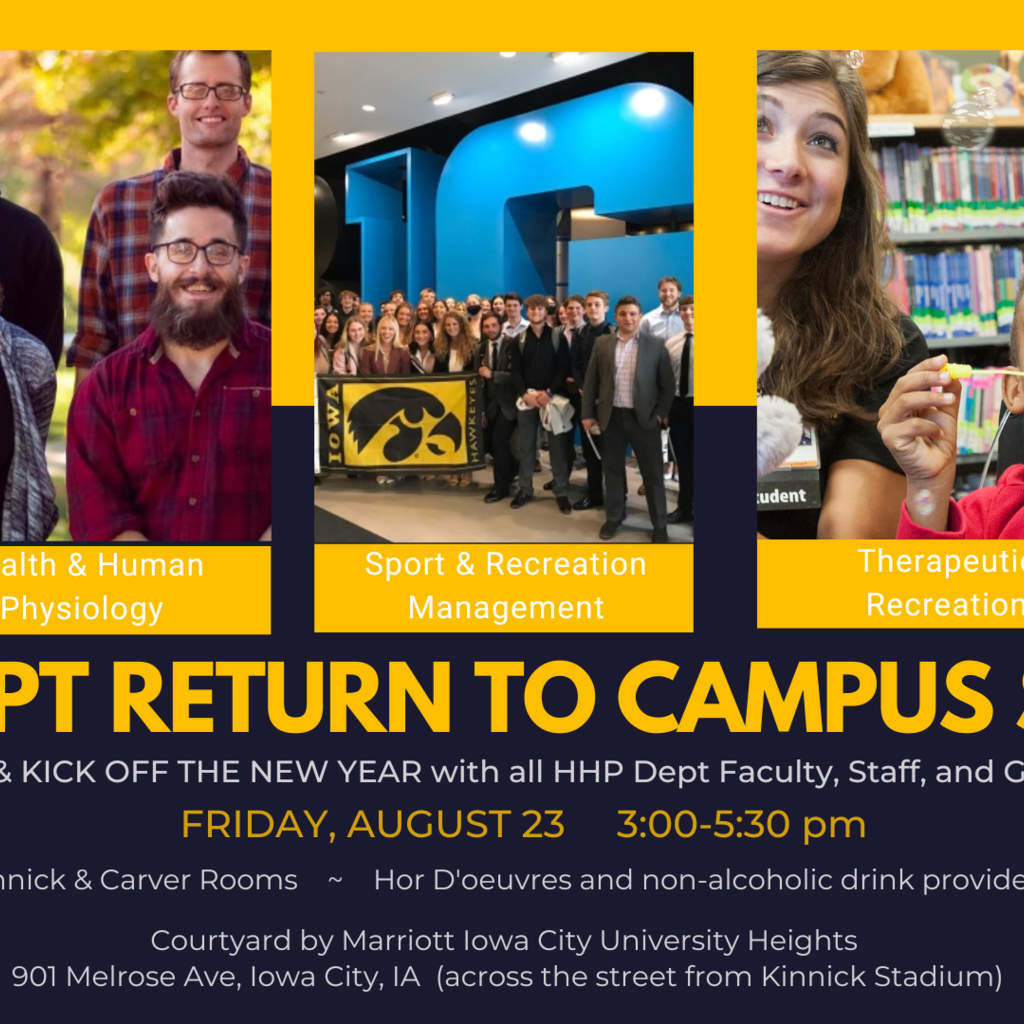 HHP Dept Return to Campus Social promotional image