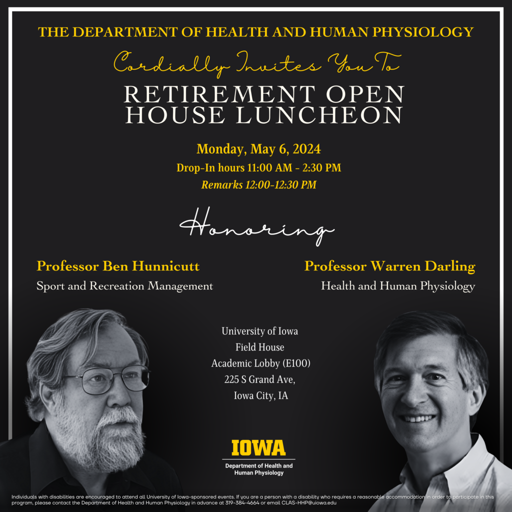 Retirement Luncheon - Prof. Ben Hunnicutt & Prof. Warren Darling promotional image
